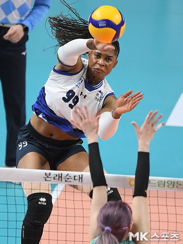 현대건설 여자 배구팀, IBK기업은행 상대로 3연승! 모마의 활약 주목!