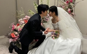 “콧등키스로 당도 초과”…이수민원혁, 결혼식 현장 단독 입수 [MK이슈]