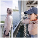 남규리, “한강 넓은데 혼자 돋보여”..내추럴 미인 상징하는 후드 재킷과 숏 래깅스룩