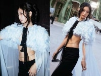 블랙핑크 제니, 파리 샤넬쇼가 발칵! 너무 과감한 크롭탑 시스루 케이프룩