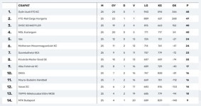 [순위] 헝가리 여자 핸드볼 K&H, 교리 아우디 우승 확정은 마지막 경기에서