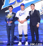 삼성 라이온즈 1라운드 지명 광주진흥고 김민훈 [MK포토]