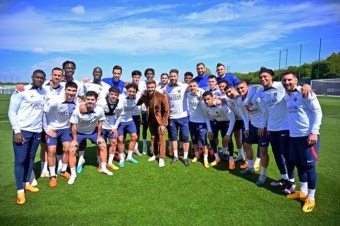 '마이애미 구단주' 베컴, 메시 만났다...PSG 훈련장에서 '찰칵'