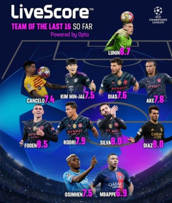 패배에도 김민재는 빠지지 않는다! UCL 16강 베스트11...패배팀 유일 선정