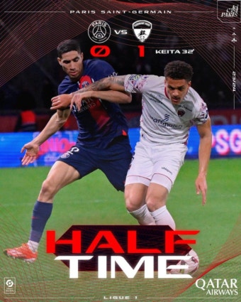 [ligue1.review] '이강인 23분 출전' 로테이션 가동한 PSG, '꼴찌' 클레르몽과 1-1 무승부...리그 23경기 무패