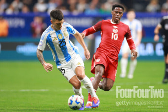 [copa.review] 알바레스 선제골X메시 AS→라우타로 추가골...아르헨티나, 캐나다에 2-0 승
