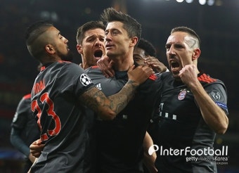 [UCL 리뷰] '자비란 없다' 뮌헨, 아스널 5-1로 꺾고 8강 안착 (총합 10-2)