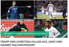 [공식발표] 독일, 고레츠카-트랍 부상 낙마...나브리-레노 대체발탁