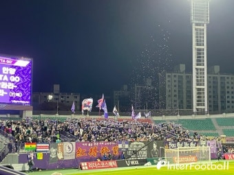 [K-현장메모] '전석 매진' 승강 PO 1차전...안양-수원 팬들 응원으로 '열기 UP'