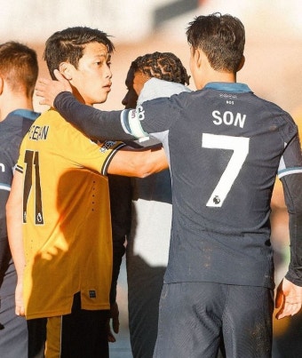 '이 선수들의 국적은 대한민국입니다' 감동적이었던 손흥민X황희찬 '코리안 더비'...울버햄프턴, 토트넘에 2-1 역전승
