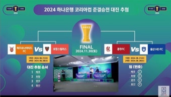 [오피셜] 결승 티켓은 단 2장! 코리아컵 4강 대진 완성→제주vs포항, 광주vs울산