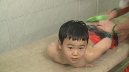 아빠 어디가 목욕탕 방문 베컴 민율-때밀이 윤후 귀요미 매력 UP