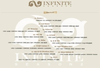 인피니트, 정규 2집 트랙리스트 공개 '야심작만 모았다'