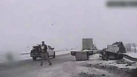 보은 교통사고, 눈길에 미끄러져 길가 표지석 들이받아 여성 운전자 사망