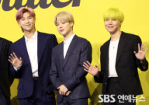 [E포토] 방탄소년단 RM-지민-제이홉, 알록달록 헤어