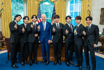 백악관, 방탄소년단-바이든 미국 대통령 환담 영상 공개…