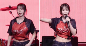 카라 한승연, 목 디스크에도 투혼의 라이브 무대...팬들 