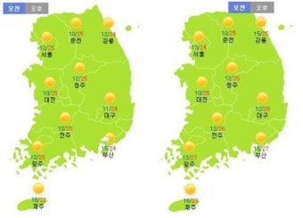 [내일&주말 날씨예보] 단풍구경 좋은 날, 낮에는 더워요