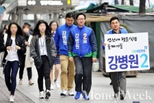 [MW사진]지역 구민과 함께 하루를 시작하는 강병원(은평을) 후보