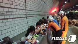 곰내터널 사고, 유치원 버스 탑승 23명 모두 안전벨트 착용… 생명벨트 확인