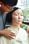 [머니S포토] 위안부 기림일, 소년과 평화의 소녀상