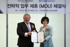 우리은행, 영국 애버딘 스탠다드 인베스트먼츠와 업무제휴