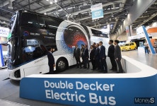 [머니S포토] 최초 공개된 현대차 2층 전기버스