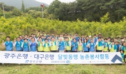 광주-대구은행, 담양 달빛 무월마을서 달빛동맹 농촌 봉사활동