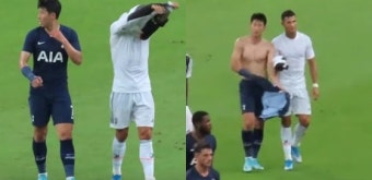 손흥민, 호날두와 유니폼 교환 후 한 행동… 
