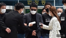 [머니S포토]  영장심사 마친 '경비원 폭행 의혹' 심 씨