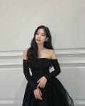 트와이스 다현, 블랙 오프숄더 드레스 룩…디즈니 공주님 재질