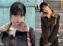 에스파 카리나, 뉴트로 룩+무테 안경…이게 바로 긱시크