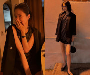 손나은, 분위기 美친 가을밤 외출룩