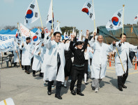 [머니S포토] 3월 9일, 현덕면 계두봉에서 평택 3.1 독립만세를 외치다