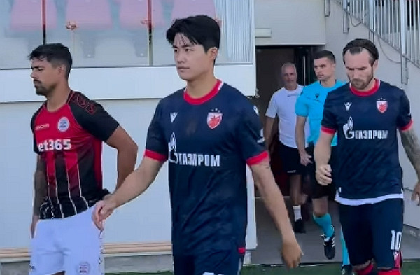 설영우, 풀타임으로 활약하나 즈베즈다, UEFA 플레이오프 1차전에서 파포스에 패배