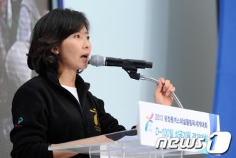 개회사하는 나경원 평창 스페셜올림픽 조직위원장