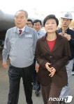 조선업체 둘러보는 박근혜 후보