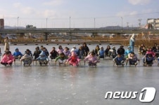 진천읍, 백곡천 썰매장 개장