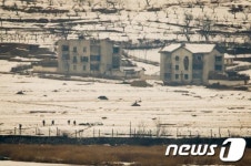 한가로운 북녘 마을