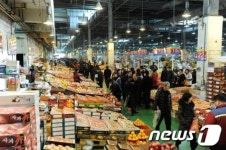 제수용 과일사러 온 시민들로 북적북적