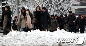 폭설 속 출근길