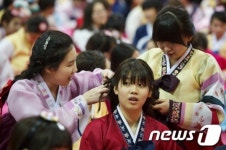 졸업식 꽃단장