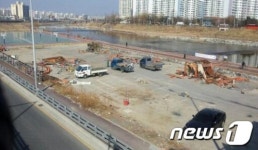 대전 서구 유등교 하상주차장 포장마차 자리, 녹색공간 조성