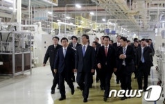 현대파워텍 방문한 안희정 지사