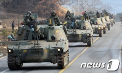 K-55 자주포 기동훈련