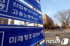 새 이름 알리는 과천정부청사 안내판