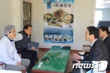광주전남중기청, 해조류 제품 개발업체 현장 방문