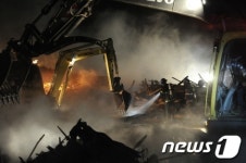 전북 익산 건축자재 창고 화재