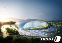 광주U대회 수영장, 친환경 녹색 건축물로 건립중