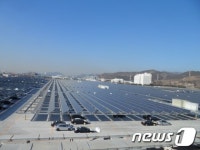 르노삼성 부산공장 지붕에 태양광발전소 완공